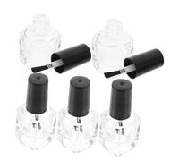 Didiseaon 5pièces Flacon à Vernis à Ongles Vide Avec Pinceau Lot De Bouteilles Carrées Transparentes Pour Diy Et Échantillons De Nail Art