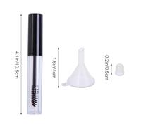 Didiseaon 5pièces Tube de Mascara Vide Lot pour Crème Flacons avec Entonnoirs Inclus et Couvercles Noirs Transparents