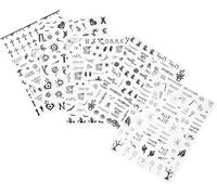 Didiseaon 6 Ensembles Autocollants D'art D'ongle Stickers Ongles Halloween Stickers Halloween Ongles Strass Pour Nail Art Coller Sur Les Pierres Précieuses Du Visage Black 5 Feuilles * 6