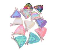 Didiseaon 6 Paires Barrettes Oreilles de Chat pour Filles Pinces Métalliques à Paillettes et Strass Accessoires Cheveux Miniatures pour Fête Cosplay et Usage Quotidien