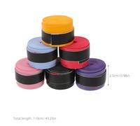 Didiseaon 6 Paires de Grips Antidérapants et Absorbants pour Raquette de Badminton - Bande Adhésive en PU Élastique Non Poreuse - Surgrip Plat Multicolore - Protection Poignée Polyvalente