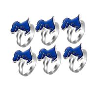 Didiseaon 6 pièces Bague Humeur Changeant de Couleur Bagues Ajustables Dinosaures pour Femmes et Garçon Fille Anneaux Ouverts Indicateurs de Température et Émotions