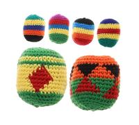 Didiseaon 6 pièces Balles de Jonglage Tricotées à Crochet Multicolores Sac de Haricots Maille Douce Dapprentissage pour Garçon Fille et Jeux Extérieurs