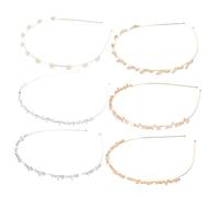 Didiseaon 6 Pièces bandeau de perles de strass bandeau en velours strass floral Diadèmes rose de mariée hair charms hair toppers Des x exquis cerceau de cheveux élégant Métal