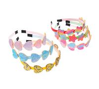 Didiseaon 6 Pièces bandeau pour enfants Hommes groupe faire la fête six spa rose hair charms hair toppers headband Accessoire pour cheveux à paillettes joli -tête coeur d'amour en tissu