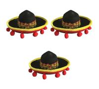 Didiseaon 6 Pièces Chapeau Mexicain Mini pour Chien, Léger et Confortable | Accessoire en Tissu, Style Délicat pour Chiot et Chien, pour Photos, Parades et Noël