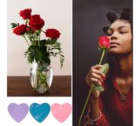 Didiseaon 6 pièces Outils de Décapage Épines Roses Réutilisables Silicone Accessoires Pratiques Forme de Cœur pour Retrait Sécurisé des Épines Tiges de Roses Rose Vert