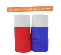 Didiseaon 6 pièces Papier Crépon pour Décoration de Fête Rubans de Fête Papier pour Mariage Anniversaire Festival Blanc Rouge Bleu Royal