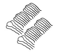 Didiseaon 6 pièces Peignes à Cheveux Vintage Noirs Accessoires Métalliques pour Coiffures Chignon et Updo Fourche à Cheveux U pour Fixation Sûre et Style Minimaliste