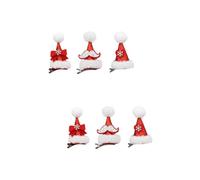 Didiseaon 6 Pièces Pinces à Cheveux de Noël de Petit Chapeau, Alliage | Motif Festif Cœur et Moustache, Maintien Doux pour Queues-de-cheval, Usage Quotidien et Spectacles Style Aléatoire
