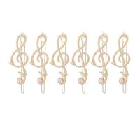 Didiseaon 6 Pièces Pinces à Cheveux en Métal et Résine Notes de Musique et Perles, Légères et Confortables, pour Concerts et Coiffures de Mariage
