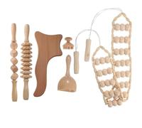 Didiseaon 6 pièces Set de Outils de Massage Bois pour Thérapie et Planches de Massage Minceur Soulagement Musculaire Dos et Corps Kit Relaxation Polyvalent pour Hommes et Femmes