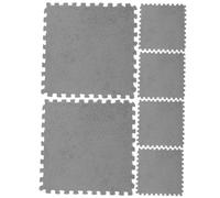 Didiseaon 6 pièces Tapis de Sol Mousse EVA Épais Dalles Puzzle Emboîtables Antidérapantes pour Salle de Sport Aire de Jeux Tapis Déveil Évolutif Gris