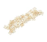 Didiseaon 60 Fermoirs Doubles en Acier Inoxydable Doré pour Bijoux Boucles de Connexion W à Deux Ouvertures Fermoirs pour Bracelets et Colliers DIY Résistants à L'Eau et à la Transpiration