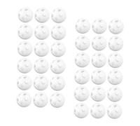 Didiseaon 60 pièces Boules Hochets Blanches Plastique pour Jouets DIY Inserts Sonores pour Réparation et Création de Jouets Peluche Sensoriels pour Bébés