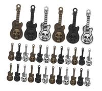 Didiseaon 60 Pièces Mini Guitar Skull Charms Vintage Metal Pendant For DIY Jewelry Making Bracelet Necklace Earring Music Theme Accessories In Antique And