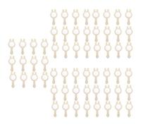 Didiseaon 60 Pièces Mini Miroir en Bois à Peindre pour Garçon Fille, | Usage Collectif en Maternelle, Compatible Pâte Colorée et Mousse, Finition Beige Bois
