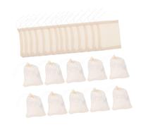 Didiseaon 60 pièces Sachet Coton Réutilisable Cordon de Serrage pour Infusion de Thé Épices et Soupe Mousseline Pratique pour Parties et Fournitures