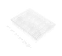 Didiseaon 600 Faux Ongles French Manucure Transparents Courts, Autocollants à Couverture Intégrale, Forme Ronde Amande, Nail Art Professionnel pour Femmes, Accessoires Nail Art Résistants