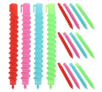 Didiseaon 60pcs Bigoudis Permanents Moyens en Plastique pour Cheveux Courts, Bâtonnets de Permanente Colorés pour Boucles Spirales Faciles à Réaliser Couleur Aléatoire