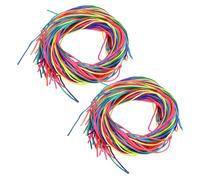 Didiseaon 64 Pcs Coloré Enveloppement De Cheveux Chaîne Arc-En-Ciel Tresses De Cheveux Bricolage Queue De Cheval Corde Bande Assortiment Cravate Africaine Accessoires De