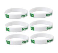 Didiseaon 6pièces Bracelets Silicone Drapeau Australien pour Sports et Événements Imprimé Couleur Vive Lot Style Aléatoire