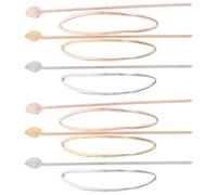 Didiseaon 6pièces Épingles à Cheveux Métal Ovales Ajourées Forme pour Chignons et Coiffures Relevées Style Chinois Vintage Accessoires pour Femmes et Filles