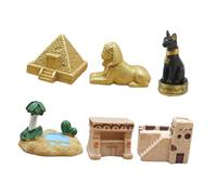 Didiseaon 6pièces Figurines Miniatures De Pyramides Égyptiennes Décoration De Bureau Et Ornements Historiques pour Égypte Ancienne