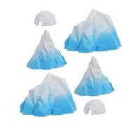 Didiseaon 6pièces Miniature Iceberg Décor Résine Modèle Réaliste Maison Igloo Arctique Ornement Charmant pour Décoration Intérieure Paysage Miniature pour Aquarium Et Bureau