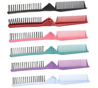 Didiseaon 6pièces Peigne De Voyage Peigne à Cheveux Pliant Set De Compacts à Double Tête Portables Pour Coiffure Rapide