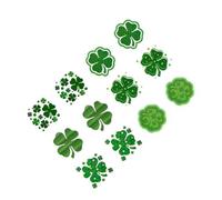 Didiseaon 72pièces Temporaires Pour Saint-patrick Autocollants De Trèfle à Quatre Décoratifs Pour Garçon Fille Et Adultes