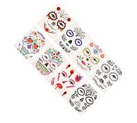 Didiseaon 8 Feuilles Visage Dhalloween Stickers Décalcomanies De Visage D'halloween Décorations De Visage Décalcomanies Cosmétiques Halloween Autocollants Pour Le Visage Papier De Transfert