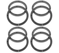 Didiseaon 8 Pièces Anneau Adaptateur 6,5 Pouces pour Haut-parleurs Voiture | Plastique ABS Noir, Espace de Profondeur, Réduit les Vibrations, pour Portières et Panneaux