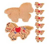 Didiseaon 8 Pièces Brooch Making Materials Diy Plush Horse Charms Lightweight Animal Pendant Accessories For Bags Scarves Clothes