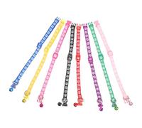 Didiseaon 8 Pièces Collier Empreintes Imprimé Réglable Clochette pour | Pvc et Pp, pour Chien ou Chat, Promenade et Sport, Accessoire Décoratif Léger Couleur Aléatoire