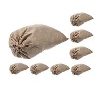 Didiseaon 8 pièces de Stockage Réutilisables Jute avec Cordon de Serrage pour Légumes Parfaits pour Pommes de Terre et Oignons