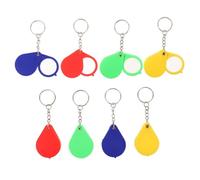 Didiseaon 8 Pièces Loupe Pliable Compacte avec Porte Clés Lentille Acrylique Résistante Aux Rayures Loupe de Poche Portable pour Lecture Cartes et Timbres pour Seniors