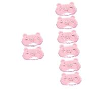 Didiseaon 8 Pièces masque pour les yeux en peluche Lapin patch yeux bandeau yeux couvre-visage masque yeux masques de sommeil pour enfants filles masque de sommeil élastique