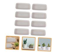 Didiseaon 8 pièces Plateaux Rectangulaires pour Plantes Cache Pots Fuite pour Intérieur et Extérieur Soucoupes pour Pots de Fleurs Eau et Terre