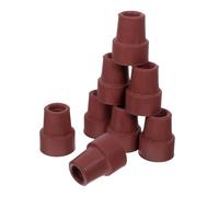 Didiseaon 8 Pièces Pole de randonnée antidérapant Protecteur de Pointes de bâtons de Marche Casquettes de bâtons de Marche de de randonnée Caoutchouc Brun