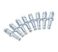 Didiseaon 8 Pièces Tige Filetée en Métal Argenté, Fixation | Pièces de Rechange pour Fauteuil Pivotant, Verrouillage par Circlip, pour Bureau et Bases Tournantes