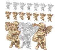 Didiseaon 80pièces Nail Charms Décoration Ongles Diy Résine Style Baroque Anges Argent Et or Accessoires Manucure Pour Salon Et Usage Personnel