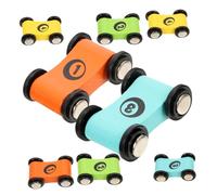 Didiseaon 8Pièces Voitures Bois pour Tout Petits Jouets Éducatifs Colorés pour Développement Créatif et Socialisation des Garçon Fille