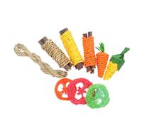 Didiseaon 9 Pièces Jouets de Dentition pour Lapin Jouets à Mâcher pour Hamster et Cochon d'Inde Accessoires Amusants Réduisent Comportement Destructeur Animaux