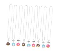 Didiseaon 9pièces Collier Beignet Lot De Colliers Amitié Délicats Portables Pour Cadeau Anniversaire Accessoires Amitié Forme De Donut