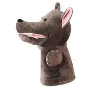 Didiseaon à Main Loup Peluche Éducatif Interactif pour Garçon Fille Animaux Douce pour Développement Créatif et Motricité