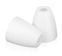 Didiseaon Abat-jour Cylindre en Plastique Blanc, 2 Pcs, pour Lampe de Table Chevet, Ouverture 30mm, Culot E14, Simple et Élégant