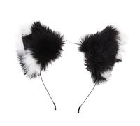 Didiseaon Accessoire Créatif et Mignon Bandeau Cheveux Blanc Oreilles en Peluche Artificielle pour Cosplay et Maquillage pour Fête D'anniversaire ou Spectacle Scène