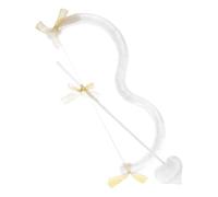 Didiseaon Accessoires de Costume Cupidon Blanc Arc et Flèche en Plastique et Ruban pour Cosplay et Fêtes à Thème, Ambiance Romantique pour Femmes et Garçon et Filles