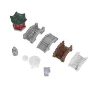 Didiseaon Accessoires pour Mini Jardin en Résine 10 Pièces Pont, Décor Réaliste pour Maison Miniature et Scène de Mousse ou Gravier